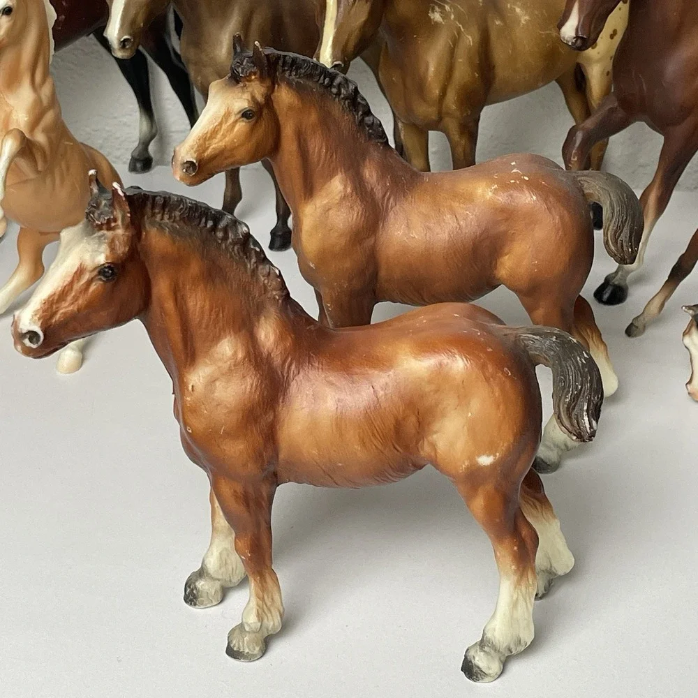 Vintage BREYER Horses Toy Model Figures Mixed LOT of 12 Various Sizes